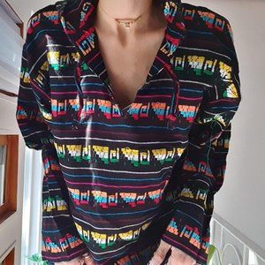 Tribal printed lightweight hoodie.